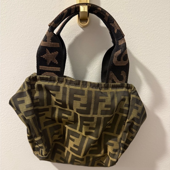 Vintage 1925 Cosmetic Tote Zucca Canvas Mini - Picture 2 of 10